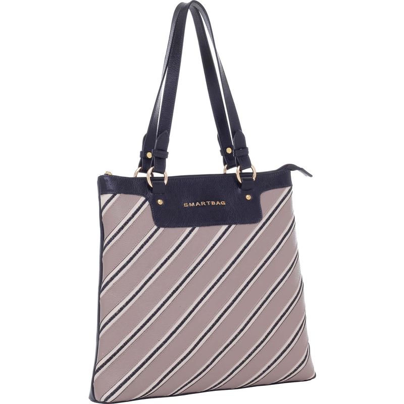 BOLSA-COURO-SMARTBAG-LISTRAS-PRETO-TAUPE-72185.17.02