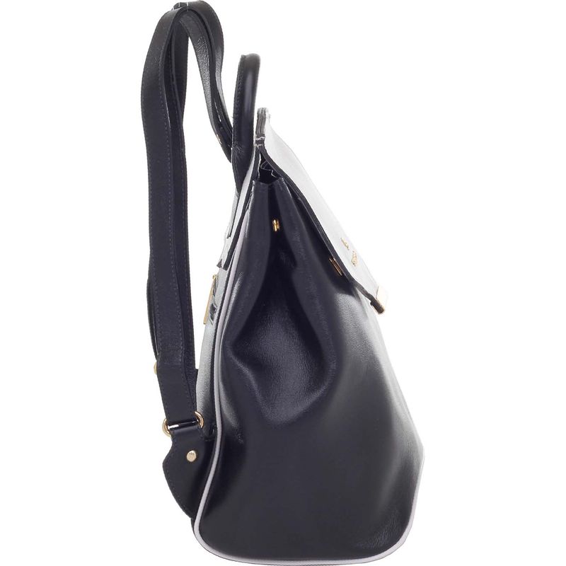 MOCHILA-COURO-SMARTBAG-BICOLOR-PRETO-BRANCO-70617.18.03