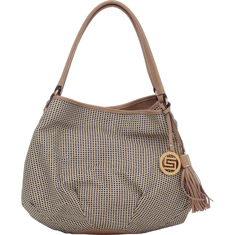 BOLSA-SMARTBAG-BICOLOR-JACQUARD-XADREZ-COURO-AREIA-70641.18.01