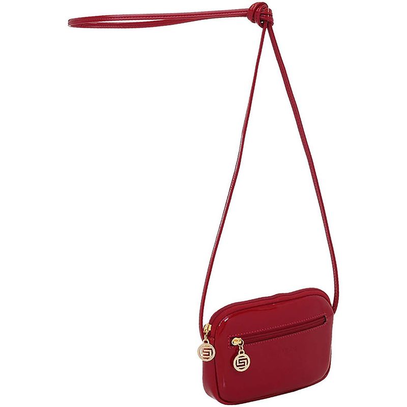 Bolsa Smartbag Transversal Verniz Vermelho 74003.18 2